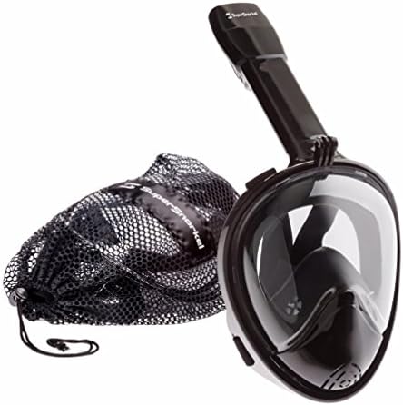 Snorkeling – Snorkel Gear for Easy Breathing &amp; Unobstructed View – Dry Snorkel Mask for Adults, Kids with GoPro Attachment