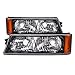 HEADLIGHTSDEPOT Signal Lights Compatible with Chevrolet Avalanche 1500 2500 WITHOUT body cladding Silverado HD 3500 Includes Left Driver and Right Passenger Side Chevy Park Signal Lights