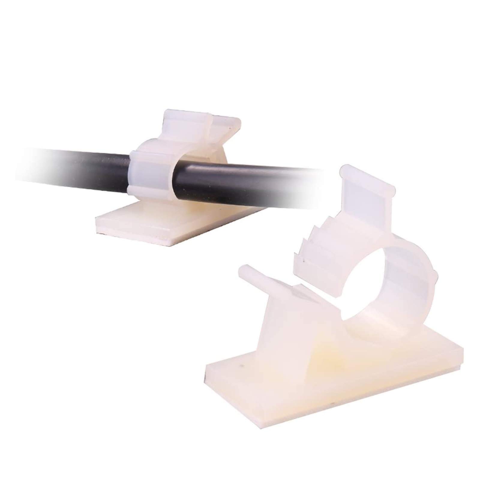 Copapa Adjustable Cable Clips Adhesive Cable Clips, Wire Clips, Car Cable Organizer, Cable Wire Management, Drop Cable Clamp Wire Cord Tie Holder for Car, Office (XX-Large, White)