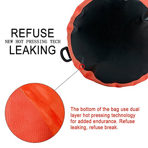 BFULL Waterproof Dry Bag 10L/20L [Lightweight Compact] Roll Top Water Proof Backpack with 2 Exterior Zip Pocket for Kayaking, Boating, Duffle, Camping, Floating, Rafting, Fishing - Thumbnail 5
