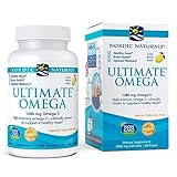 Nordic Naturals, Ultimate Omega, Fish Oil Supplement with Omega-3 DHA and EPA, Supports Heart Health and Brain Development, Burpless Lemon Flavor, (30 servings) 60 soft gels
