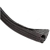 TechFlex F6N0.25BK Flexo F6 General Purpose 1/4-inch Braided Cable Sleeve, Black - 20 Feet