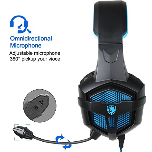 SADES Gaming Headset SA807 Updated 3.5mm MultiPlatform Stereo Sound PC