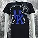 UK Highlight University of Kentucky Wildcats Logo on a Black Short Sleeve T Shirt