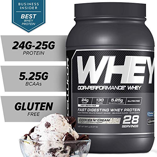Cellucor Cor-Performance Protein Powder Cookies & Cream | 100% Gluten Free + Low Fat Post Workout Muscle Growth Drink for Men & Women | 28 Servings