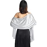 Ladiery Women Chiffon Shawls and Wraps for Evening Dresses, Elegant Soft Sheer Chiffon Stole Bride Wedding Scarf