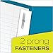 Oxford Two-Pocket Folders w/Fasteners, Light Blue, Letter Size, 25 per Box (57701)