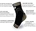 NeoAlly Copper Ankle Brace with Gel Pads Ankle Compression Sleeves for Plantar Fasciitis, Foot Pain, Sprained Ankle Support & Recovery, Medium, 1 Pair
