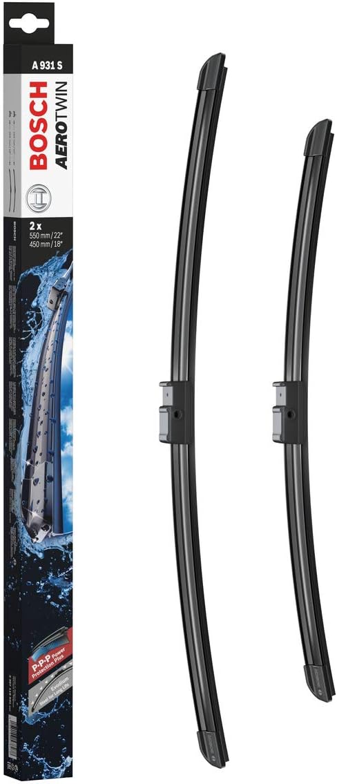 Bosch Wiper Blade Aerotwin A931S, Length: 550mm/450mm - Set of Front Wiper Blades - Only for Left-Hand Drive (EU)