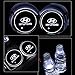 Hcar LED Car Cup Holder Lights for Hyundai 7 Colors Changing USB Charging Mat Luminescent Cup Pad Interior Atmosphere Lamp 2Pcs
