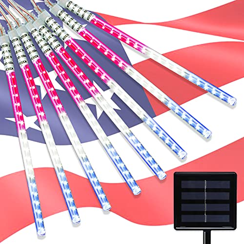LALAPAO Solar Outdoor String Lights Meteor Shower