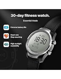 TicWatch Pro Bluetooth Smart Watch, pantalla de capas, NFC Pago,  Assistant, Wear OS by  (anteriormente Android Wear), compatible con iPhone y Android, Plateado