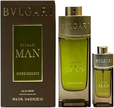 BVLGARI Man Wood Essence 2 Pc Gift Set 3.4oz EDP Spray + 0.5oz Travel