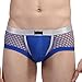 YiZYiF Men's Openwork Mesh Breathable Thongs Soft Bikini Swimwear (Blue, X-Large)