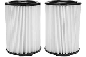2 Pack Replacement VF4000 Filter for Ridgid Shop Vac 5-20 Gallons Wet/Dry Vacuums & Husky Vacs 6-9 Gallon Vacuum