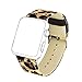 Bandmax Fabric Replacement Strap Compatible Apple Watch, Bandmax Stainless Steel Metal Clasp Buckle Comfortable Denim Fabric Watch Band Compatible Apple Watch Series 3/2/1(Leopard Pattern 38MM)