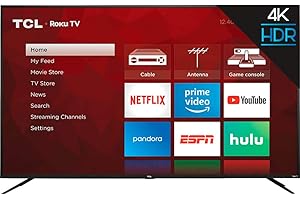 TCL 65-inch Class 4-Series 4K UHD HDR Smart Roku TV – 65S435, 2021 Model, Black