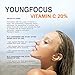 Youngfocus vitamin c skin serum facial serum hyaluronic acid organic anti aging face serum with vitamin e boost collagen fade sun age spots brightening improved skin firming 1 fl oz