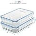 Glass Casserole Dish with Lid - (Set of 2) 12x8 Inch Freezer-to-Oven Safe Baking Dish and Airtight Food Storage Containers, Large Bakeware Pan for Casseroles, Lasagna or Store Leftover Food, 64 Ounce