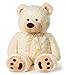 JOON Huge Teddy Bear - 38 Inches, Cream, Fluffy Faux Fur, Ribbon & Bow Signature Footprints- Huggable & Lovable Joy – Ideal Gift for Baby Showers, Loved Ones – Perfect Large Cuddly Plush Toy Companion