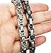FIBO STEEL 2 Pcs 8MM Stainless Steel Chain Link Bracelets for Men Byzantine Bracelets,8.0 inches