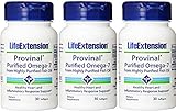 Life Extension Provinal Purified Omega-7, 30 Softgel 210 mg (Pack of 3)