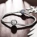 NinaQueen 925 Sterling Silver Heart Love Clear Zirconia Charms Fit pandöra Charms for Bracelets Necklace Jewelry Christmas Gifts for Women Birthday Anniversary Gifts for Her Wife Mom Girls