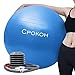 CPOKOH Exercise Ball Anti-Burst Non-Slip Extra Thick Massage Fitness Ball for Yoga,Pilates,Workout, Balance, Therapy, Desk Chair with Foot Pump (Gray, 65cm) (Blue, 75cm)