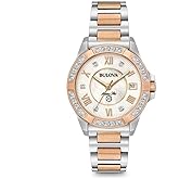 Bulova Ladies' Marine Star 'Series L' 3-Hand Day Date Quartz Diamond Watch, Sapphire Crystal, 100M Water Resistant, Mother-of-Pearl Dial, 34mm