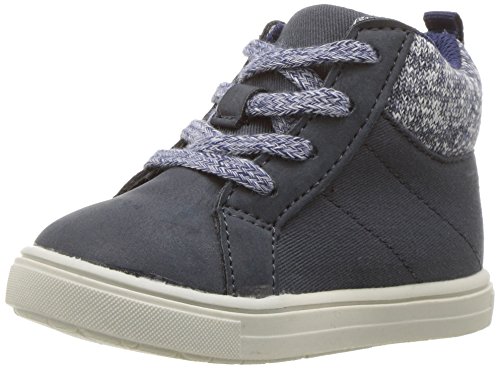 Carter's Boys' Poke High-Top Casual Sneaker, Navy, 10 M US Toddler