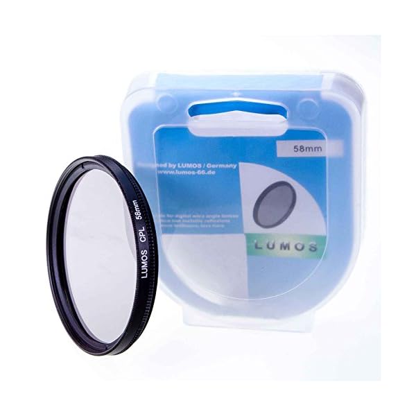 LUMOS zirkularer Polfilter 58mm – Lichtdurchlässiges Glas – Metallfassung im schlanken Slim Design - Premium… – Bild 3