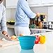 LAOPAO Collapsible Silicone Bowl with Lid 500ML 1000ML for Outdoor Camping, Travel, Hiking and Indoor Home Kitchen, Office, School Student, Food-Grade, Space-Saving…