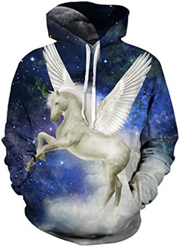 Matterin Christiao New Hoodies Space Galaxy Hoodie Sweatshirt 3D Hoodie Casual Wolf Sweatshirt Men Women Harajuku Clothing 7 S