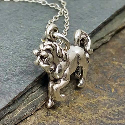 Prancing Horse Charm Necklace - 925 Sterling Silver, 18"
