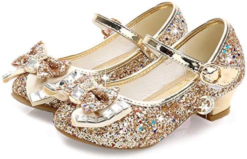 Waloka Flower Girls Dress Wedding Party Bridesmaids Heel Mary Jane Princess Shoes