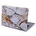 HDE Plastic Hard Case and Keyboard Cover for MacBook Pro 13 (Non Retina) Snap On Protective Hard Shell White Marble Design Fits Old MacBook Pro 13 Inch Model A1278 with CD Drive (White Gold Marble)