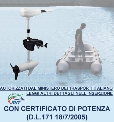 46 lbs outboard electric motor for dinghy boat with white three-blade propeller