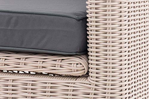 CLP Polyrattan Ecksofa Tibera 5mm I Gartensofa Mit 5 Sitzplätzen I Loungesofa Aus Rundrattan Inkl. Kissen I… – Bild 8