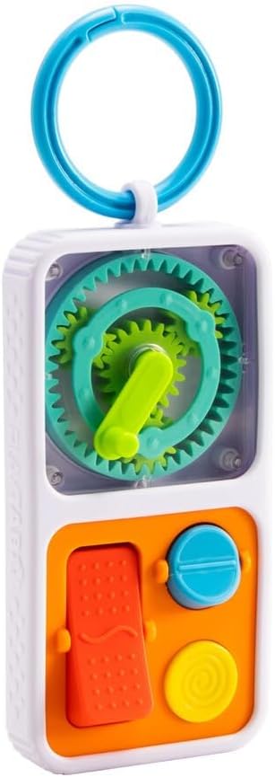 Fat Brain Toys PlayTab Go On The Go Sensory Toy Case with Clips