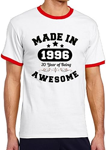 Made In 1996 20 Year Awesome Contrast Ringer T-Shirt For Boys