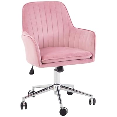 Pink Velvet Adjustable Swivel Chair with Arms for Zambia Ubuy