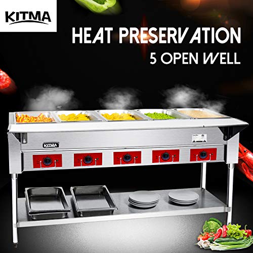 image for Commercial 240 V Electric Food Warmer – Kitma 5 Pot Stainless Steel 