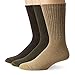 Gold Toe Men's Casual Crew 3-Pack, Khaki/Loden/Brown, Sock Size 10-13