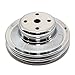 Assault Racing Products A9723 Big Block Chevy Chrome Double Groove Long Water Pump Pulley BBC 396 427 454