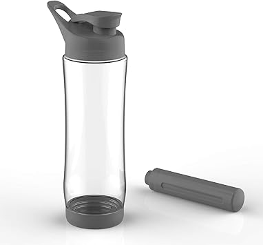 Amazon Com Reusable Gym Water Bottle Fitness Sport Cool Water Bottles With Freezer Stick Grey 21oz Home Improvement