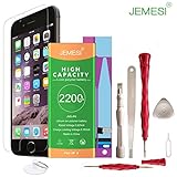JEMESI Battery for model iPhone 6, Brand New 0 Cycle with Replacement Repair Tool Kits ,Instruction and Screen Protector [24-Month Warranty] (model ip 6)