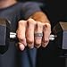 Men's Black Perforated Silicone Ring Size 10