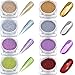 Nail Powder WENIDA 8 Jar Premium Chrome Mirror Laser Synthetic Resin Powder Manicure Art Decoration With 8pcs Eyeshadow Sticks