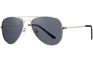 COASION Classic Polarized Small Aviator Sunglasses for Kids Baby Girls Boys Age 2-10 50MM