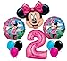 Minnie Mouse #2 2nd Second Happy Birthday Balloon Party Set Mylar Latex Disney by Anagram primary